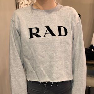 Brandy Melville "RAD" cropped sweatshirt